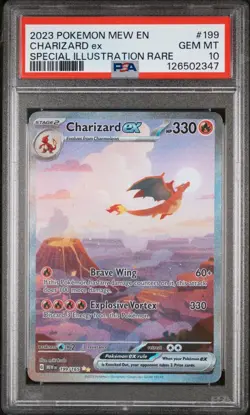 2023 Pokemon Mew en Charizard EX Special Illustration Rare #199 PSA 10 Gem Mint - Image 1