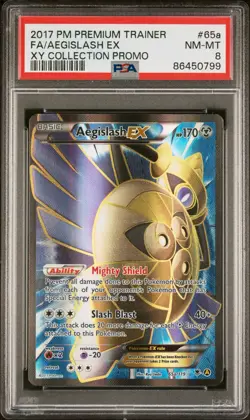 Pokemon Aegislash EX 65a/119 PSA 8 NM-MT XY Premium Trainer Collection Promo FA - Image 1