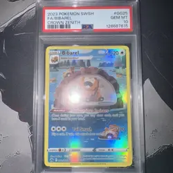 PSA 10 Gem Mint 2023 POKEMON SWORD & SHIELD CROWN ZENITH #GG25 FULL ART Bibarel - Image 2