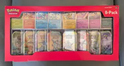 Pokemon TCG Prismatic Evolutions Costco Mini Tins 8 Pack NEW Unopened - Image 1