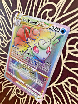 Alolan Vulpix Vstar #197 Rainbow Illustration Rare Pokemon Card Silver Tempest - Image 4