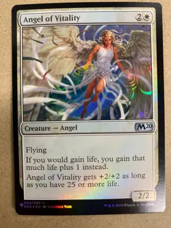 MTG 1x FOIL Angel of Vitality # 4 The List - Core Set 2020 M20 Magic Card x1 NM - Image 1