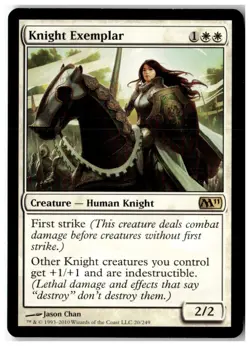 MTG Knight Exemplar - Magic 2011 (M11) Moderately Played English - Image 1