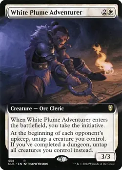 White Plume Adventurer - Foil Extended Art CLB NM MTG - Image 1