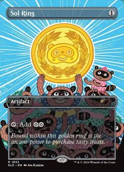 Sol Ring (#1833) - Rainbow Foil Extended Art Secret Lair NM MTG - Image 1