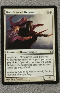 MTG - GOD- FAVORED GENERAL 1X BORN OF THE GODS - UNCOMMON - CREATURE - NM - Image 1