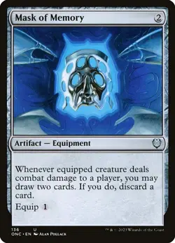 1x Mask of Memory NM Eng MTG - All Will Be One Commander - Image 1