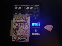 GOD PACKU 22.46g VERY HEAVY Prismatic Evolutions Pokemon Sealed Booster Pack New - Image 1