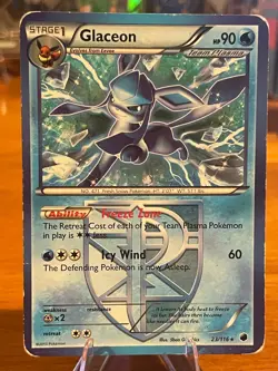 2013 Pokemon Black & White Plasma Freeze Glaceon 23/116 Rare Stage 1 MP - Image 1