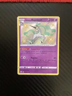 Galarian Rapidash SV048/SV122 Shiny Holo Rare Pokemon TCG Shining Fates NM - Image 1