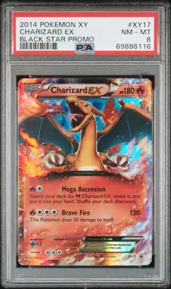 Pokemon Charizard EX XY17 PSA 8 NM-MT XY Black Star Promo Holo 2014 - Image 1