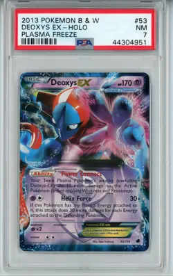 2013 POKEMON PLASMA FREEZE DEOXYS EX #53 HOLO FOIL PSA 7 NM #44304951 - Image 1