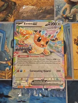Pokemon Eevee EX 75/131 Stamped Prismatic Evolutions Surprise Box Promo Sealed - Image 1