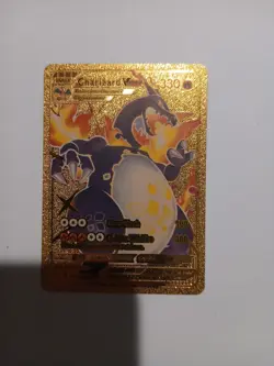 Pokemon Gold Foil Charizard VMAX 330HP Collectible Card - Image 1