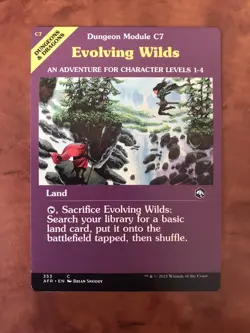 Evolving Wilds D&D Showcase MTG Magic Gathering Card NM Mint Forgotten Realm AFR - Image 1