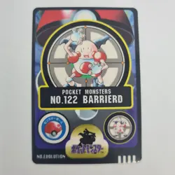 Mr Mime Pokemon Sealdass 1997 Bandai Pocket Monsters Sticker Card NM Japanese - Image 1