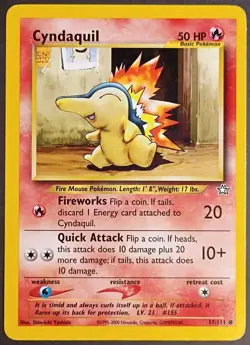 Cyndaquil 57/111 Neo Genesis Regular • Moderately Played • Vintage Pokemon Card - Image 1
