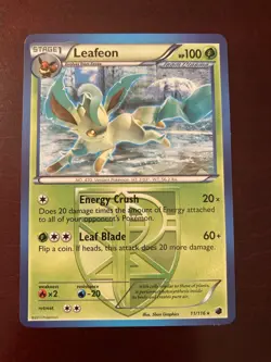 Leafeon 11/116 Plasma Freeze Non-Holo Regular Rare Pokemon TCG Card - Image 1