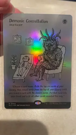 Demonic Consultation |Foil NM| Encyclopedia Secret Lair Magic MTG - Image 1