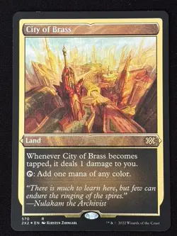 1x MTG City of Brass (Foil Etched) - Double Masters 2022 (2X2) #99 - Magic - Image 1