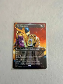The Soul Stone (Borderless) Marvel's Spider-Man Foil MTG NM English Pack Fresh - Image 1