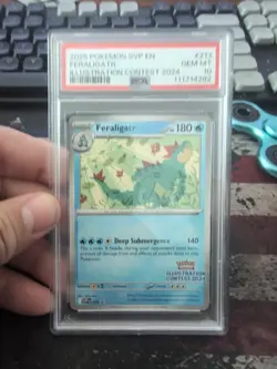 2025 Pokemon SVP EN Illustration Contest 2024 #213 Feraligatr PSA 10 GEM MINT - Image 1