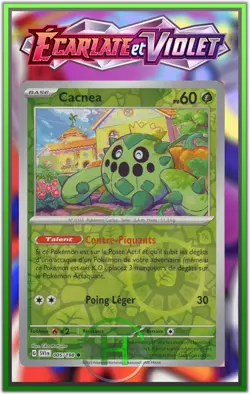 Cacnea Reverse - EV1:Ecarlate et Violet - 005/198 - Carte Pokemon FR Neuve - Image 1