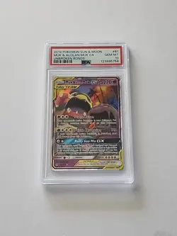 2019 POKEMON SUN & MOON UNBROKEN BONDS #61 MUK & ALOLAN MUK GX PSA 10 - Image 1
