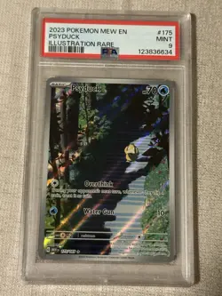 2023 POKEMON MEW EN-151 ILLUSTRATION RARE #175 PSYDUCK PSA 9 - Image 1