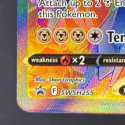 2019 Pokemon USword & Shield Black Star Promos Origin Forme Dialga #SWSH255 - Image 4