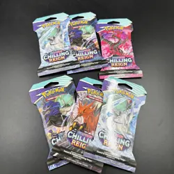 Chilling Reign Pokemon Sleeved Booster Pack x 6 Random (Not A Full Art Set) 820650808470 - Image 1