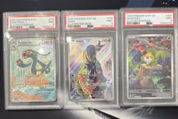 2025 POKEMON ILLUSTRATION RARE LOT X3 PSA 9 WHITE FLARE BLACK BOLT SAWK SEWADDLE - Image 1