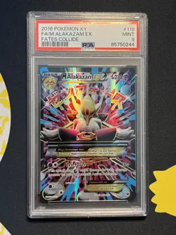 M Alakazam EX (Full Art) 118/124 Fates Collide PSA 9 MINT | Graded | Pokemon - Image 1