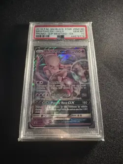 2019 POKEMON SM BLACK STAR PROMO DETECTIVE PIKACHU MEWTWO-GX MEWTWO GX PSA 10 - Image 1