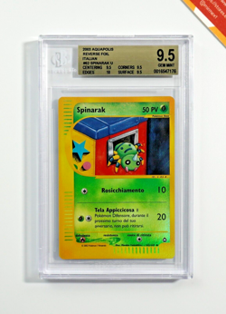 Pokemon BGS 9.5 Spinarak #62 Reverse Foil Aquapolis 2003 Italiano - Image 1