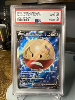Pokemon TCG Hisuian Electrode V Sword & Shield Lost Origin 172/196 Holo PSA 10 - Image 1