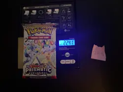GOD PACKU 22.41g VERY HEAVY Prismatic Evolutions Pokemon Sealed Booster Pack New - Image 1