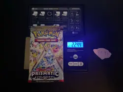 GOD PACKU 22.44g VERY HEAVY Prismatic Evolutions Pokemon Sealed Booster Pack New - Image 1