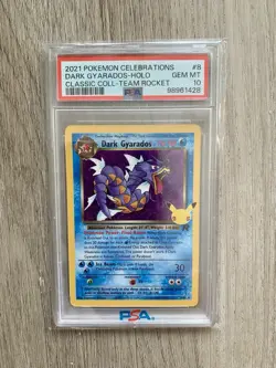 2021 Pokemon SWSH Celebrations Dark Gyarados Classic Collection #8/82 PSA 10 - Image 1