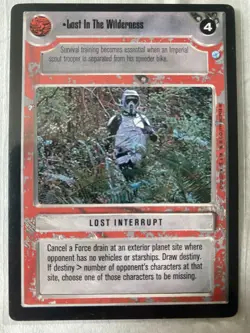 Decipher Star Wars CCG Endor LOST IN THE WILDERNESS Card NM - Image 1