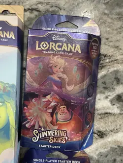 NEW Disney Lorcana Shimmering Skies Emerald Steel Starter Deck Booster Card Lot - Image 2