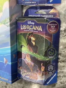 NEW Disney Lorcana Shimmering Skies Emerald Steel Starter Deck Booster Card Lot - Image 3