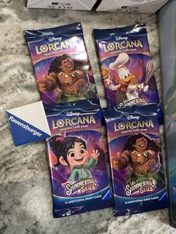 NEW Disney Lorcana Shimmering Skies Emerald Steel Starter Deck Booster Card Lot - Image 4