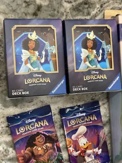 NEW Disney Lorcana Shimmering Skies Emerald Steel Starter Deck Booster Card Lot - Image 5