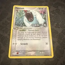 Pokemon Card - Vigoroth Stamped Deoxys 50/107 Reverse Holo - Image 1