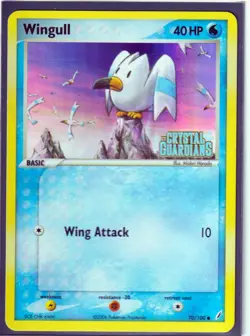 2006 WINGULL 70/100 Ex Crystal Guardians Pokemon Card REV HOLO-Stamped NM/M - Image 1