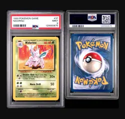 NIDORINO 37/102 POKEMON TRAINER CARD 1999 BASE SET - PSA 9 MINT - Image 3