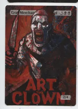 Gray Merchant of Asphodel MTG Altered art MAGIC Hand Painted Card Commander - Image 1