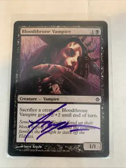 2010 MTG RISE OF THE ELDAZI BLOODTHORNE VAMPIRE AUTO STEVE ARGYLE 98/248 - Image 1
