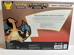 Pokemon 25th Anniversary Celebrations Lance’s Charizard V Box Set Read 820650101625 - Image 4